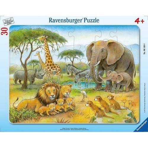 Ravensburger Kinderpuzzle - 06146 Afrikas Tierwelt - Rahmenpuzzle Für Kinder Ab 4 Jahren, Mit 30 Teilen