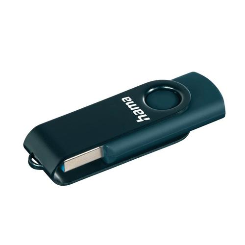 "Hama USB-Stick ""Rotate"", USB 3.0, 32GB, 70MB/s, Petrolblau"