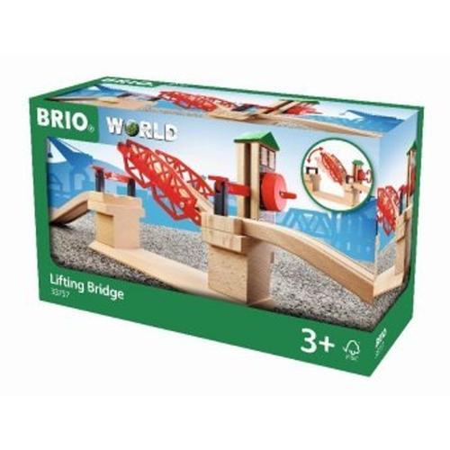 BRIO World 33757 Hebebrücke - Eisenbahnzubehör für die BRIO Holzeisenbahn - Kleinkinderspielzeug empfohlen für Kinder ab