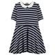 Petit Bateau - Skater-Kleid Preppy-Chic Gestreift In Dunkelblau, Gr.110