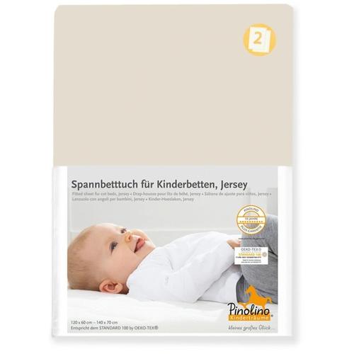 Spannbetttücher (120X60/140X70) 2Er-Pack Für Kinderbetten (Farbe: Grau)