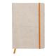 Rhodiarama Flexibles Notizbuch A5 80 Blatt Dot-Lineatur, Beige 90G, Mit Gummizugverschluss