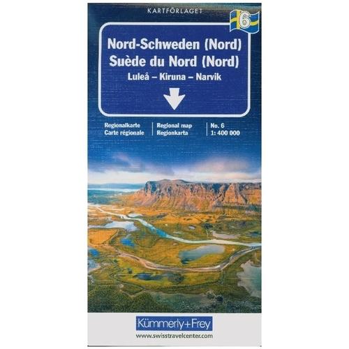 Nord-Schweden (Nord) Nr. 06 Regionalkarte Schweden 1:400 000, Karte (im Sinne von Landkarte)