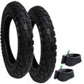 A Replacement Set of Tyres and Tubes Suitable for Bugaboo Gecko, Quinny Buzz with a Heavy Duty Chunky Tread with Slime Protection