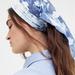 Free People Accessories | Free People Curriedmyrrh Hana Blue Tye Die Head Scarf New With Tags | Color: Blue/White | Size: Os