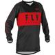 Fly Racing F-16 Youth Jersey, black-red, Size M