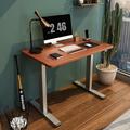 Inbox Zero Home Office Height Adjustable Standing Desk Wood/Metal in Gray | 42 W x 24 D in | Wayfair ECB322A90A3D41EAB4E658D0A456D793