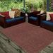 Rust Oval 7' x 9' Area Rug - Wade Logan® Analiese Collection Solid Color Indoor Outdoor Area Rugs 108.0 x 84.0 x 0.3 in brown/red | Wayfair