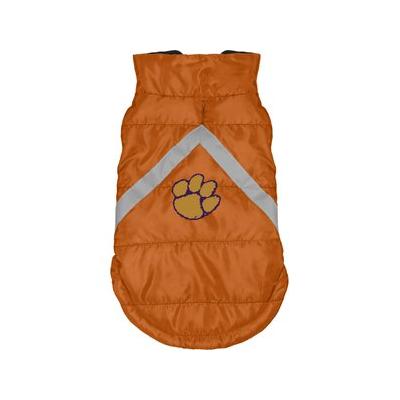 Littlearth NCAA Dog & Cat Puffer Vest, Clemson Tigers, Large