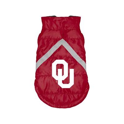 Littlearth NCAA Dog & Cat Puffer Vest, Oklahoma Sooners, X-Small