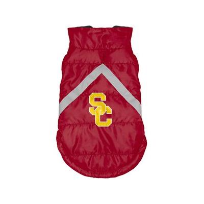 Littlearth NCAA Dog & Cat Puffer Vest, USC Trojans, X-Large