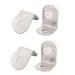 4pcs 20mm x 14mm Right Angle Glass Shelf Suction Cup Fixing Support Clip Holder - Silver Tone, Clear