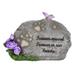 Exhart Solar Inspirational Pet Memorial Stone with Paws, Butterfly and Flowers, 9 by 6 Inches