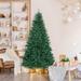 Costway 7.5FT Hinged Christmas Tree Unlit Artificial Xmas Decoration - 7.5 FT