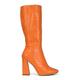 ESSEX GLAM Womens Knee Calf High Boots Ladies Block Heel Party Square Toe Long Shoe Size 3-8