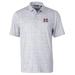 Men's Cutter & Buck Gray Mississippi State Bulldogs Pike Constellation Print Stretch Polo