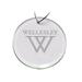 Wellesley Blue 3'' Glass Round Ornament