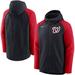 Men's Nike Navy/Red Washington Nationals Authentic Collection Performance Raglan Full-Zip Hoodie