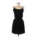 H&M Casual Dress - Mini Scoop Neck Sleeveless: Black Print Dresses - Women's Size X-Small