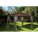 PacificCasual 10 Ft. W x 10 Ft. D Metal Patio Gazebo Metal/Soft-top | 8.53 H x 120 W x 120 D in | Wayfair 5LGZ1291-V2