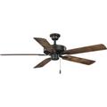 Progress Lighting Airpro 52-Inch 5-Blade AC Motor Transitional Ceiling Fan in Brown | Wayfair P250080-020