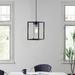 17 Stories Laurabelle 1 - Light Single Square/Rectangle Pendant Glass/Metal in Black | 9.44 H x 6.69 W x 6.69 D in | Wayfair