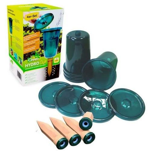 Bio Green hydro Cup 4 Becheraufsätze + 4 Tonkegel Bewässerungssystem - HCP-S4