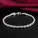 Bracelet jonc couleur argent timbre 925 ULtorsadée Flash Joaillerie fine haute qualité 20cm