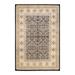Overton Hand Knotted Wool Vintage Inspired Traditional Mogul Black Area Rug - 6' 3" x 9' 2"