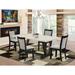 East West Furniture Dining Table Set -a Kitchen Table and Shitake Linen Fabric Upholstered Chairs, Black(Pieces Options)