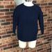 J. Crew Sweaters | J.Crew Navy Blue 100% Cotton 3/4 Sleeve Sweater With Side Zips. Size Medium | Color: Blue | Size: M