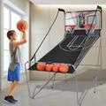 Basketball-Schiessmaschine, Basketballstaender inkl. 4 Basketbaelle und Pumpe, Basketballkorb