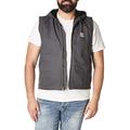 Carhartt Men's Relaxed Fit Washed Duck Fleece-Lined Hooded Vest, Gravel, XXL