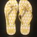 Kate Spade Shoes | Kate Spade Yellow Lemon Rubber Flip Flops Sz 9-10 | Color: White/Yellow | Size: 9