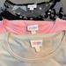 Lularoe Tops | Lularoe Irma Comfortable Long Tunic Top - Set Of 3 In Size Xxs | Color: Cream/Pink | Size: Xxs