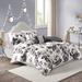 Intelligent Design 100% Polyester Brushed 5 Pcs Comforter Set in Black/White - Olliix ID10-1966