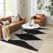 Madison Park 100% PES Allure Black and Ivory Modern Area Rug in Black/Ivory - Olliix MP35-7595