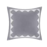 INK+IVY 100% Cotton Embroidered Euro Sham in Gray - Olliix II11-1187
