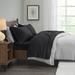 True North by Sleep Philosophy 100% Polyester Solid Sheet Set in Black - Olliix TN20-0461