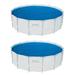 Bestway 15 Foot Round Above Ground Swimming Pool Solar Heat Cover 4.0 H x 180.0 W x 180.0 D in Plastic in Blue | Wayfair 2 x 58253E-BW