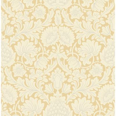 Brewster Bamburg Mustard Floral Wallpaper