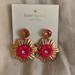 Kate Spade Jewelry | Brand New Kate Spade Pink & Gold Flower Dangle Earrings | Color: Gold/Pink | Size: Os