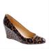 J. Crew Shoes | J Crew Martina Wedge Pump Patent Leopard Print | Color: Black/Brown | Size: 8