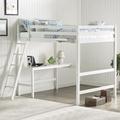 Viv + Rae™ Harold Full Platform Loft Bed w/ Built-in-Desk Wood in Gray/White | 69.4 H x 57 W x 79.13 D in | Wayfair