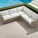 Palermo 5-pc. Modular Set in Dove Finish - Snow with Logic Bone Piping - Frontgate