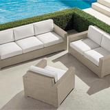 Palermo 3-pc. Sofa Set in Dove Finish - Sofa Set with Lounge Chair, Sand with Canvas Piping, Sand with Canvas piping - Frontgate