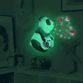 Autocollants muraux lumineux en forme de Panda Stickers muraux fluorescents qui brillent dans le