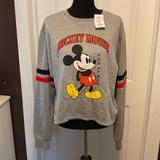 Disney Tops | Disney Mickey Mouse Juniors Xxl Sweatshirt Nwt | Color: Gray/Red | Size: Xxl