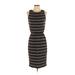White House Black Market Casual Dress - Sheath: Black Stripes Dresses - Used - Size 00