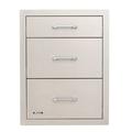 Bull Outdoor Products Stainless Steel Triple Drawer System in Gray | 27 H x 21 W x 16 D in | Wayfair 58110